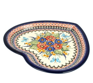 Talerz serce 27,4 X 25,0 CM Bolesławiec GU1254DEK149Art