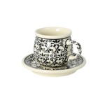 Filiżanka i spodek do podwójnego espresso Ceramika Bolesławiec V 0,07 L GU1121DEK941