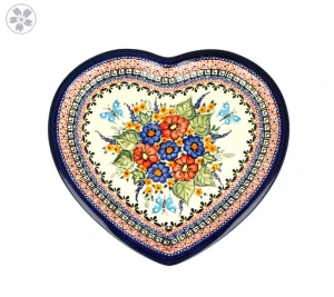 Talerz serce 27,4 X 25,0 CM Bolesławiec GU1254DEK149Art