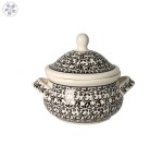 Bulionówka z pokrywką V 0,45 L GU1008DEK941 Ceramika Bolesławiec