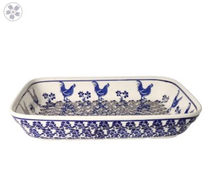 Półmisek do zapiekania 19,5 x 25,5 cm Bolesławiec GU370DEK1149