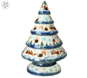 Lampion choinka wys. 23 cm Szyszka Galia  