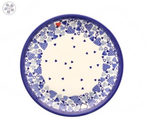 Plate ø 19,0 cm Walentynki Bolesławiec Pottery Galia