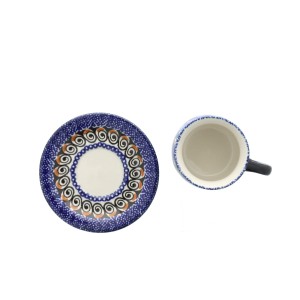 Filiżanka i spodek do podwójnego espresso V 0,07 L Bolesławiec GU1121DEK148Art