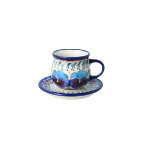 Filiżanka i spodek do podwójnego espresso V 0,07 L Bolesławiec GU1121DEK2277Art