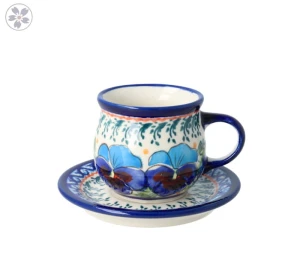 Filiżanka i spodek do podwójnego espresso V 0,07 L Bolesławiec GU1121DEK277Art 
