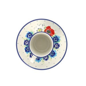 Filiżanka i spodek Ceramika Artystyczna Bolesławiec espresso V 0,09 L F66 dek2510X