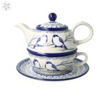 Czajnik z filiżanką Ceramika Artystyczna Bolesławiec V 0,6 L C01 DEKU4830