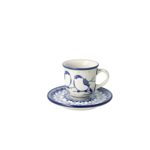 Filiżanka i spodek Ceramika Artystyczna Bolesławiec espresso V 0,06 L B10 dekU4830