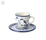 Filiżanka i spodek espresso V 0,06 L Ceramika Artystyczna Bolesławiec B10 dekU4830