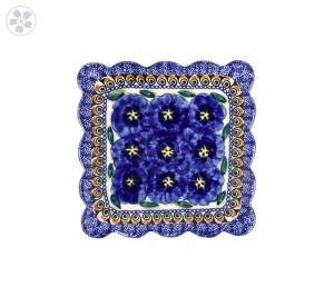 Talerz kwadratowy falbanka dł. 16,4 cm GU1610 DEK148Art