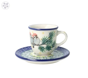 Filiżanka i spodek espresso V 0,06 L Ceramika Artystyczna Bolesławiec B10 dekU4998