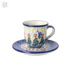 Filiżanka i spodek espresso V 0,06 L Ceramika Artystyczna Bolesławiec B10 dekU4173