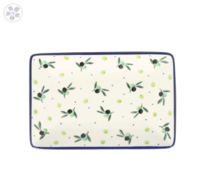 Tacka Ceramika Artystyczna Bolesławiec sushi 18x12 h2,5cm C27 dek2414X