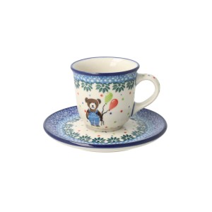 Filiżanka i spodek Ceramika Artystyczna Bolesławiec espresso V 0,06 L B10 dek3328X