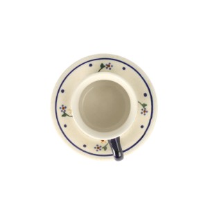 Filiżanka i spodek do podwójnego espresso Ceramika Bolesławiec V 0,07 L GU1121 DEK111