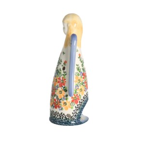 Lampion anioł wys. 19.5 cm Pomarańczowe kwiaty Galia