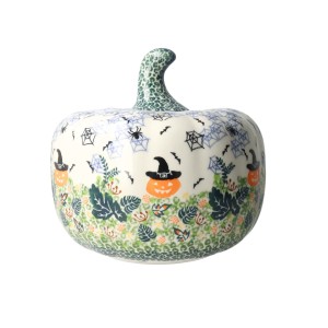 Lampion dynia wys. 21 cm Halloween Pająki Galia Bolesławiec
