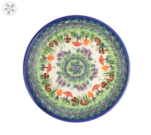 Plate ø 19,0 cm Grzybki Bolesławiec Pottery Galia