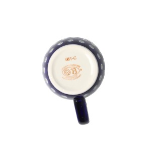 Kubek klasyczny Ceramika Bolesławiec h 9,7 cm V 0,35 L GU1105 DEK1396A Rower
