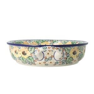 Rondel Ø 23 cm Ceramika Artystyczna Bolesławiec C39 dekU4742