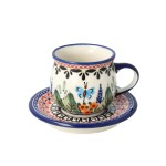 Filiżanka i spodek do podwójnego espresso V 0,07 L Bolesławiec GU1121DEK149Art