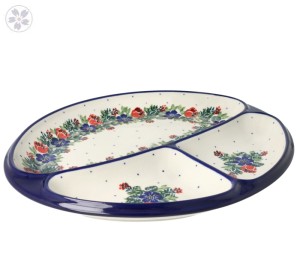 Talerz dzielony Ceramika Artystyczna Bolesławiec 485 dek1535X