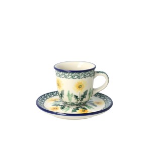 Filiżanka i spodek espresso V 0,06 L Ceramika Artystyczna Bolesławiec B10 dek2638X