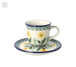 Filiżanka i spodek espresso V 0,06 L Ceramika Artystyczna Bolesławiec B10 dek2638X