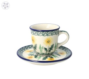 Filiżanka i spodek espresso V 0,06 L Ceramika Artystyczna Bolesławiec B10 dek2638X