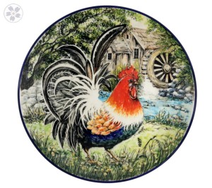 Talerz Art Kogut  Ø  27cm Ceramika Artystyczna Bolesławiec