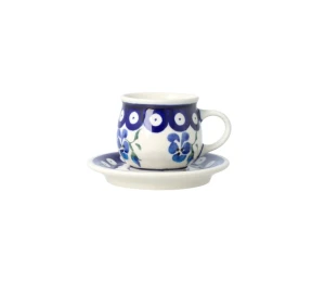 Filiżanka i spodek do podwójnego espresso V 0,07 L Bolesławiec GU1121DEK890