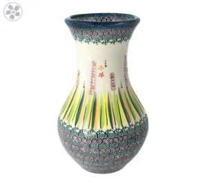 Wazon wys. 22 cm Wrzos Ceramika Bolesławiec Galia 