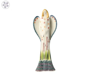 Figura ceramiczna anioł  Wrzos Galia Ceramika Bolesławiec