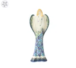 Figura ceramiczna anioł  Niebieskie Kwiaty Galia Ceramika Bolesławiec