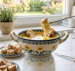 Miska fondue Ceramika Artystyczna Bolesławiec C61 dek2638X