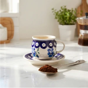 Filiżanka i spodek do podwójnego espresso V 0,07 L Bolesławiec GU1121DEK890