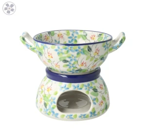 Komplet do fondue C62 Ceramika Artystyczna Bolesławiec dekU4902