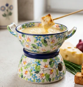 Komplet do fondue C62 Ceramika Artystyczna Bolesławiec dekU4902