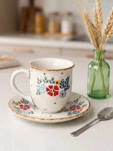 Filiżanka i spodek cappuccino V 0,22 L F104 GM13 Manufaktura w Bolesławcu