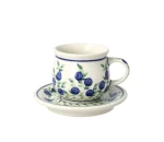 Filiżanka i spodek do podwójnego espresso Ceramika Bolesławiec V 0,07 L GU1121 DEK1208
