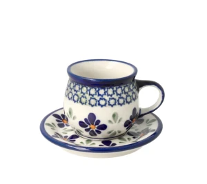 Filiżanka i spodek do podwójnego espresso V 0,07 L Bolesławiec GU1121DEKDU60