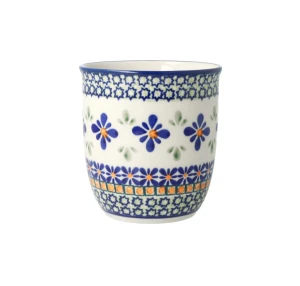 Kubek kwiat lotosu Ceramika Bolesławiec h 9,7 cm V 0,35 L GU1105 DEKDU60