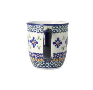 Kubek kwiat lotosu Ceramika Bolesławiec h 9,7 cm V 0,35 L GU1105 DEKDU60