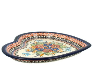 Talerz serce 27,4 X 25,0 CM Bolesławiec GU1254DEK149Art