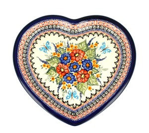 Talerz serce 27,4 X 25,0 CM Bolesławiec GU1254DEK149Art