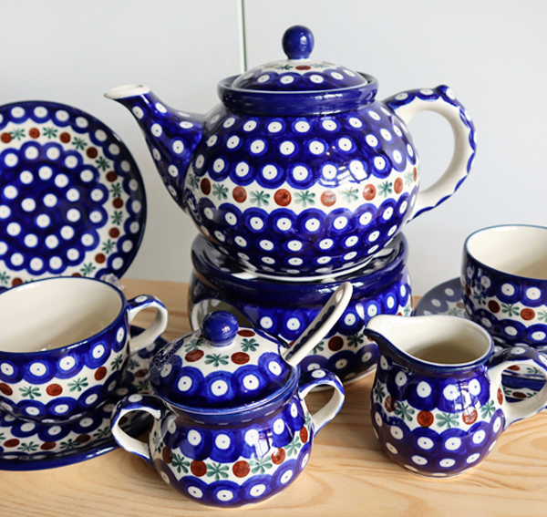 Ceramiczne naczynia, ręcznie malowane, ceramika artystyczna bolesławiec dekoracja 70X,