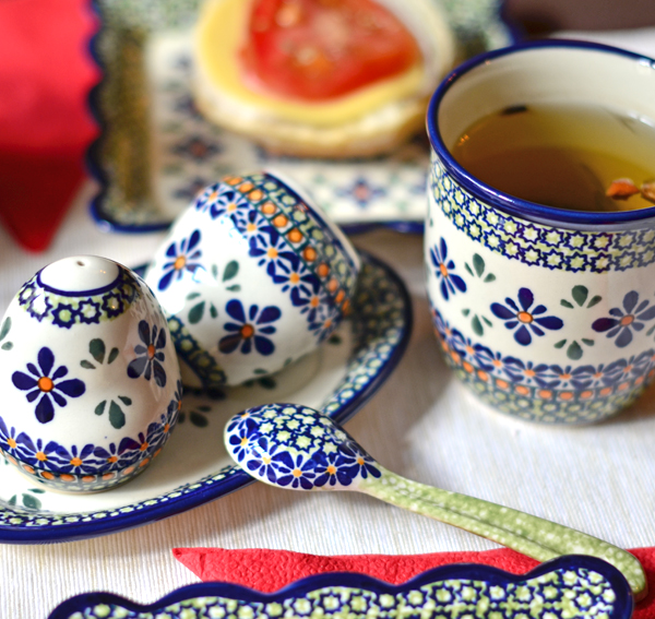 Ceramiczne naczynia, ręcznie malowane, ceramika artystyczna bolesławiec dekoracja DU60,  zakłady ceramiczne bolesławiec