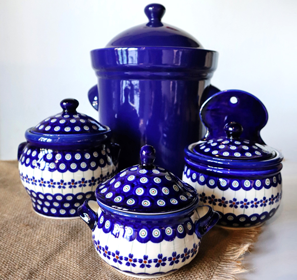 ceramiczny pojemnik na przyprawy, w kształcie czosnku, pojemnik na cukier, sól, pojemniki wykonane z ceramiki bolesławiec
