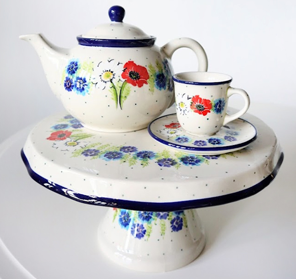 Ceramiczne naczynia, ręcznie malowane, ceramika artystyczna bolesławiec
